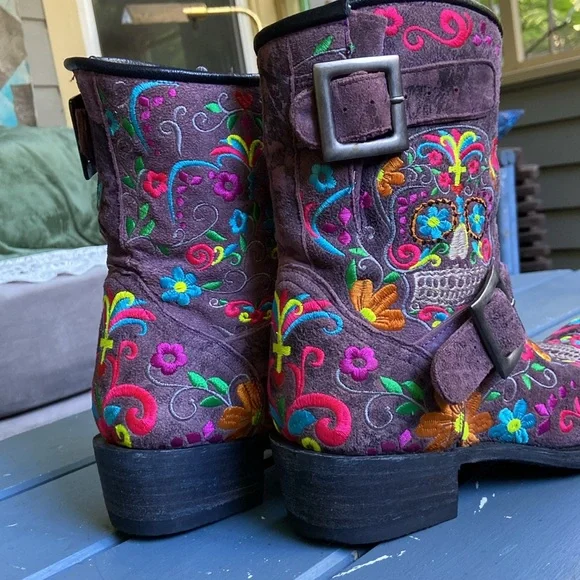 Rare Old Gringo Klak MC Boots in Dusty Purple - Picture 12 of 14